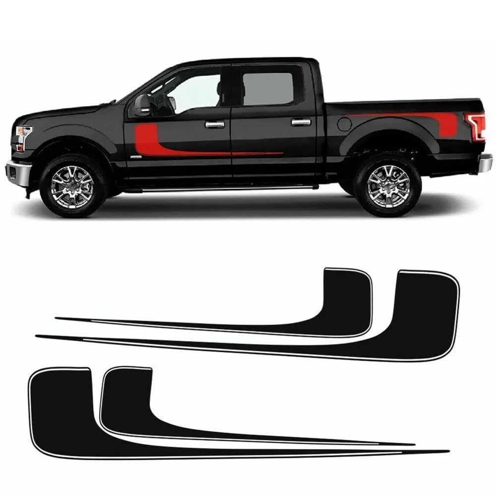 4 stücke 2000-2018, für Ford F150 LKW Vinyl Grafik Kit Streifen Aufkleber tu-88565 von VIYOHOH