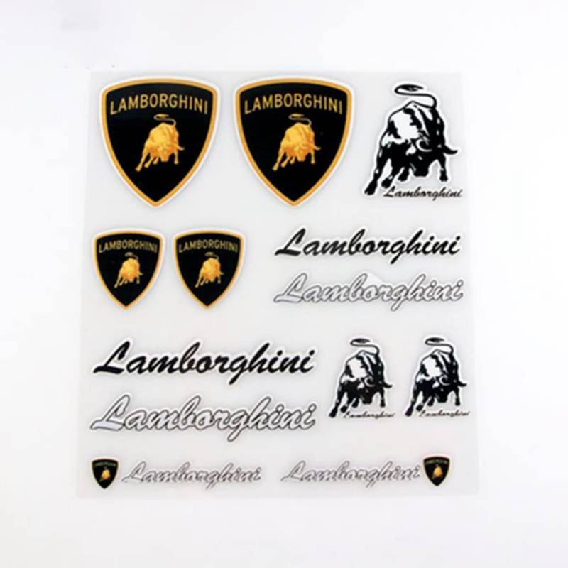 Selbstklebende Auto Emblem Aufkleber, für Lamborghini Abzeichen Dekoration, Auto Zubehö, Auto Außen Emblem Abzeichen,A von VIYOLI