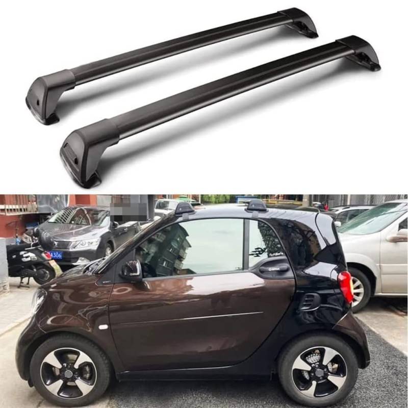 Dachgepäckträger für Smart Fortwo 453 2-Door 2015-2020,Dachträger Querträger DachbüGel Lastenträger Relingträger Dach Gepäckablage Auto Zubehör von VIZCO