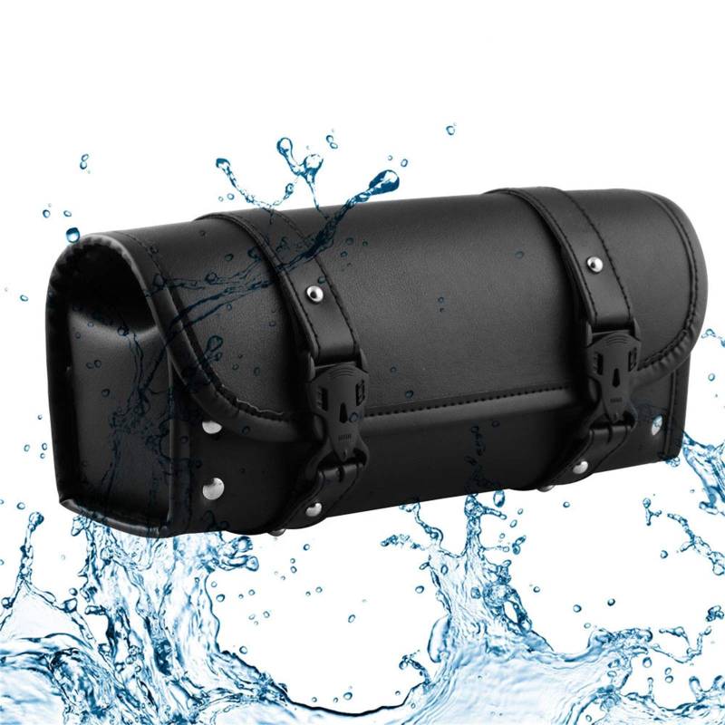 VKALTUL Motorrad Tasche, Universal Multifunktional Werkzeugtasche Motorrad mit PU Leder Wasserdicht für Motorrad Lenker, Griffe, Gabeln, Seitenrahmen von VKALTUL