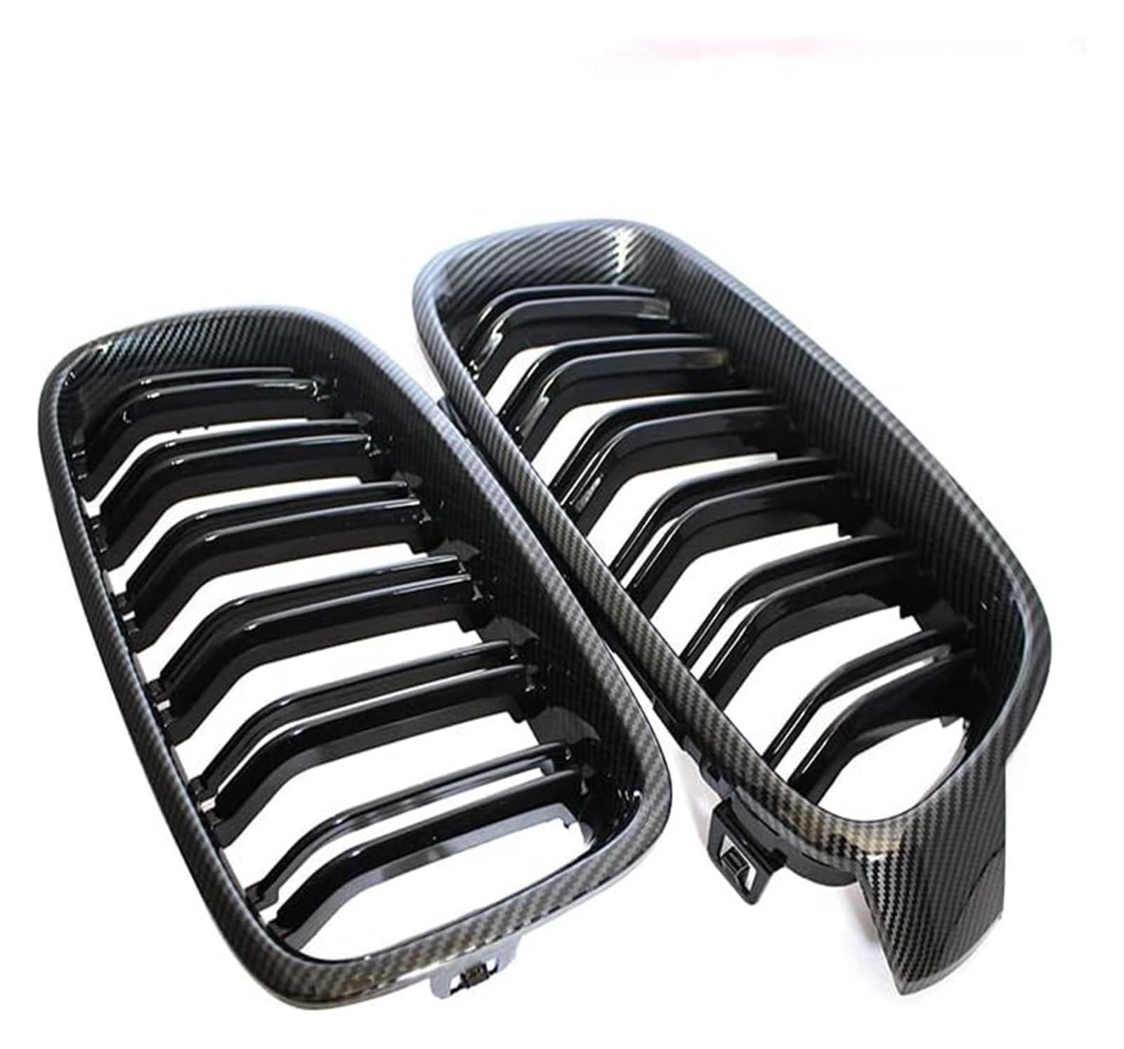 Stoßstangengrill Für 3er-Reihe Für F30 Für F31 Für F35 2012-2017 Frontstoßstangengrill, Frontkühlergrill, Frontsport-Doppellamellengrill(Carbon Fiber) von VKVZGPRARW