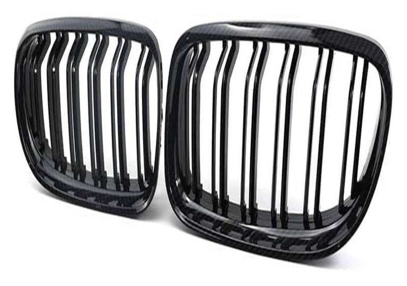 Stoßstangengrill Für 3er-Serie Für E90 Für E91 2009-2012 Frontstoßstangengrill Ont Kühlergrills Auto Fronthaube Grille Stoßstange Einzel Dual(Gloss Black) von VKVZGPRARW