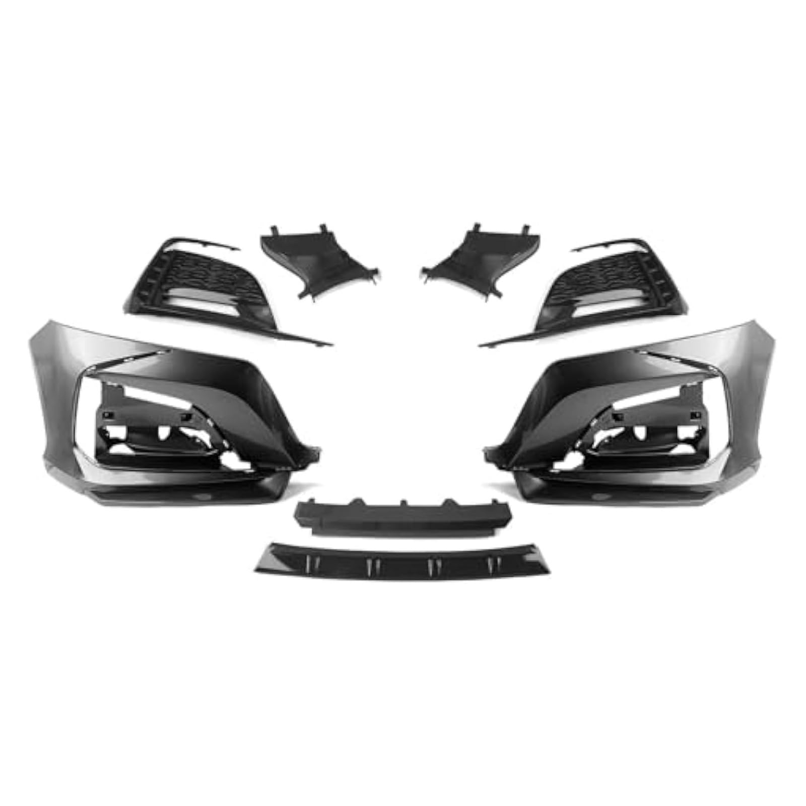 Stoßstangengrill Für A&ccord 10th 2018-2021 Frontschürze Surround Moulding Trim Gehäuse Ansaughaube Splitter Spoiler Kit Nierengitter(Schwarz) von VKVZGPRARW