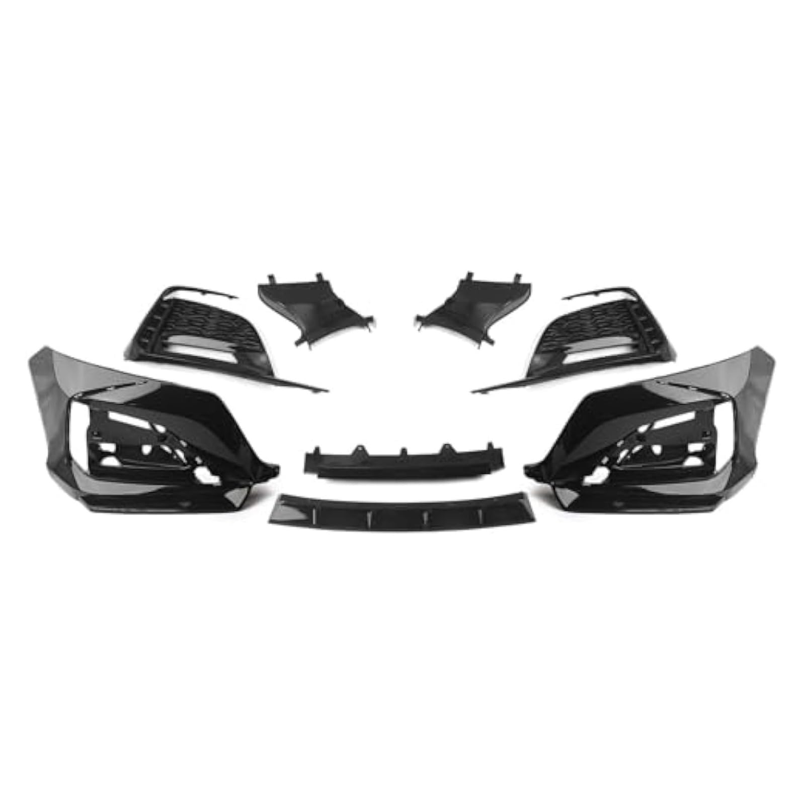 Stoßstangengrill Für A&ccord 10th 2018-2021 Frontschürze Surround Moulding Trim Gehäuse Ansaughaube Splitter Spoiler Kit Nierengitter(Unpainted) von VKVZGPRARW