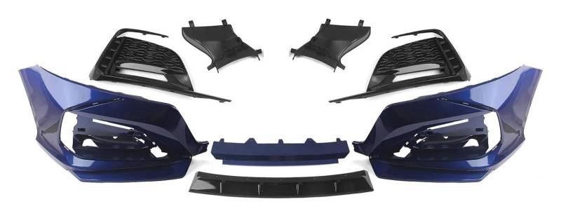 Stoßstangengrill Für A&ccord 10th 2018-2021 Frontstoßstangenabdeckung Autogehäuse Ansaughaube Splitter Spoiler Kit Frontnierengitter(Blau) von VKVZGPRARW