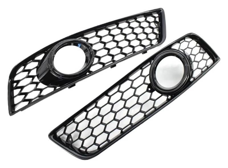 Stoßstangengrill Für A3 8P 2009-2013 Autogitter Nebelscheinwerfer Lampengitterabdeckung Honeycomb Mesh Grille Auto Frontstoßstange Nebelscheinwerferabdeckungen(Glossy Black) von VKVZGPRARW