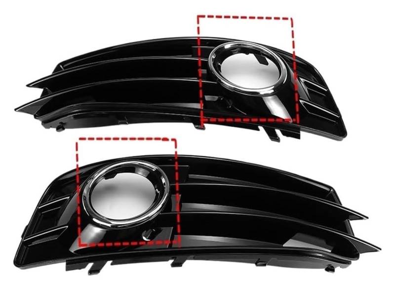 Stoßstangengrill Für A3 Für 8P 2009-2012 Frontkühlergrills Auto Frontstoßstange Nebelscheinwerfer Grillabdeckung Abdeckrahmen Lampenhauben von VKVZGPRARW