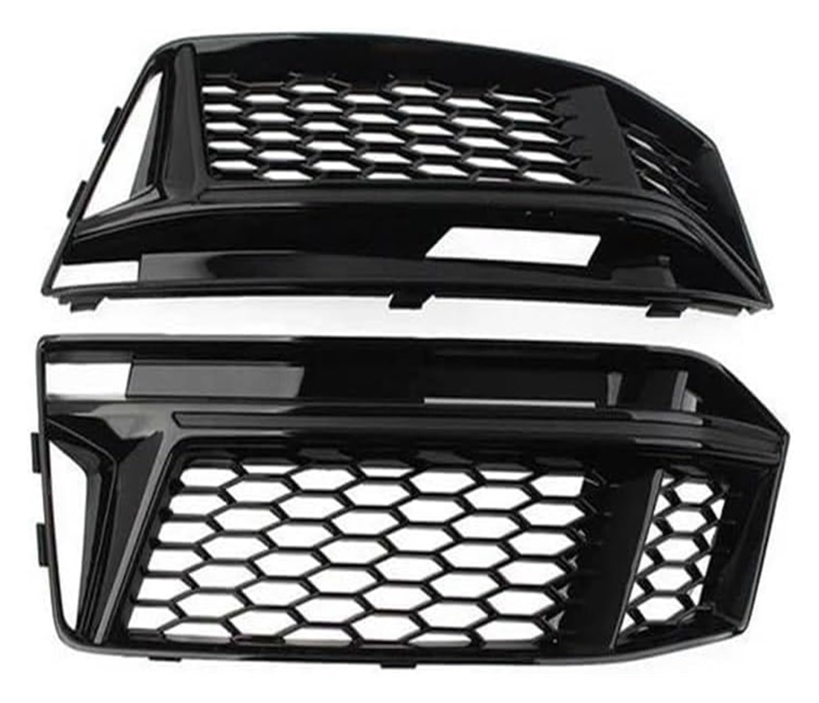 Stoßstangengrill Für A4 B9 S-Linie S4 2016-2018 Frontschürze Honeycomb Mesh Grill Zubehör Auto Stoßstange Nebel Licht Lampe Kühlergrill Abdeckung(Schwarz) von VKVZGPRARW