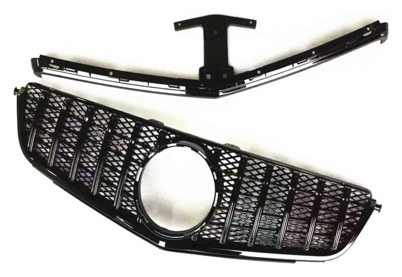 Stoßstangengrill Für B&enz Für C63 2008-2011 Frontkühlergrills Auto Obere Stoßstangenhaube Mesh-Gitter Frontgrill Mit Rahmenhalterung von VKVZGPRARW