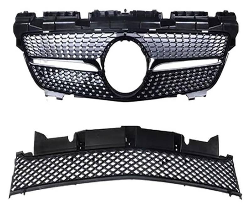 Stoßstangengrill Für B&enz Für R172 Für SLK 2011-2015 Frontstoßstangengrill Frontkühlergrill Haubengitter Kühlergitter Frontgrill(Diamond Black) von VKVZGPRARW