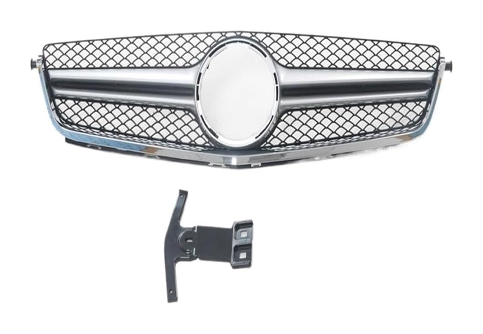 Stoßstangengrill Für B&enz Für W204 Für C-Klasse 2008-2011 Frontstoßstangengrill Frontkühlergrills Auto Obere Stoßstangenhaube Mesh(Silber) von VKVZGPRARW