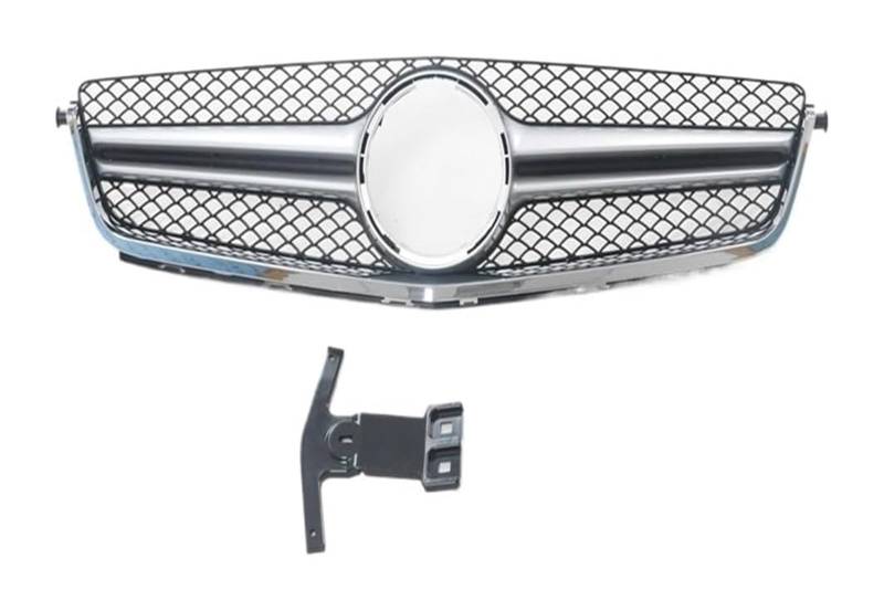 Stoßstangengrill Für B&enz Für W204 Für C-Klasse 2008-2011 Frontstoßstangengrill Frontkühlergrills Auto Obere Stoßstangenhaube Mesh(Silber) von VKVZGPRARW