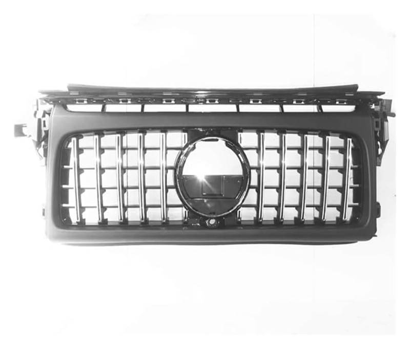 Stoßstangengrill Für B&enz Für W464 Für G63 Für G500 Für G550 2019 2020 Frontkühlergrills Auto Frontstoßstange Haube Mesh Grille Oberen(Silber) von VKVZGPRARW