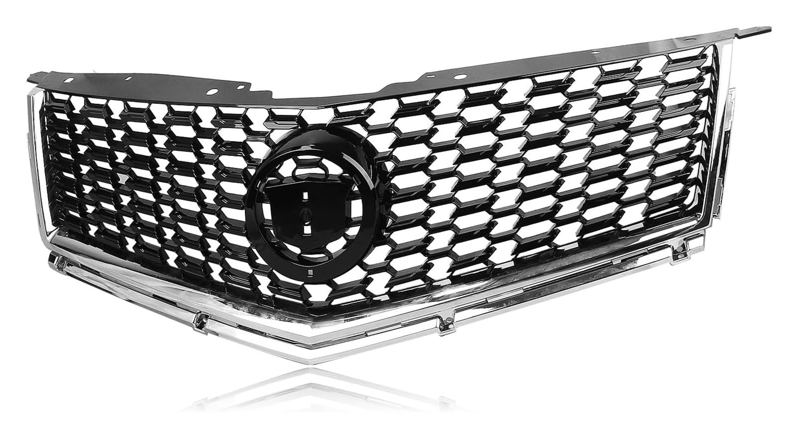 Stoßstangengrill Für Cadillac Für SRX 2010-2016 Frontstoßstangengrill Frontkühlergrills Auto Frontgrill Obere Stoßstangenhaube Maschengitter(Schwarz) von VKVZGPRARW