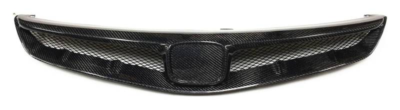 Stoßstangengrill Für Civic Für FD2 Für JDM 2006-2008 Frontstoßstangengrill Frontkühlergrills Auto Frontgrill Obere Stoßstangenhaube Mesh(Carbon Fiber) von VKVZGPRARW