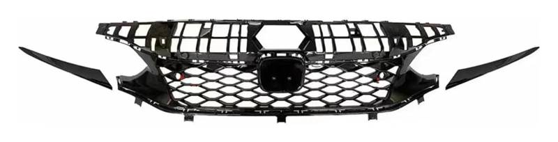 Stoßstangengrill Für Civic Für Fließheck 2022 2023 2024 Auto Racing Grills Oberen Kühlergrill Stoßstange Grille Vorne Niere Grille(With Sensor Hole) von VKVZGPRARW