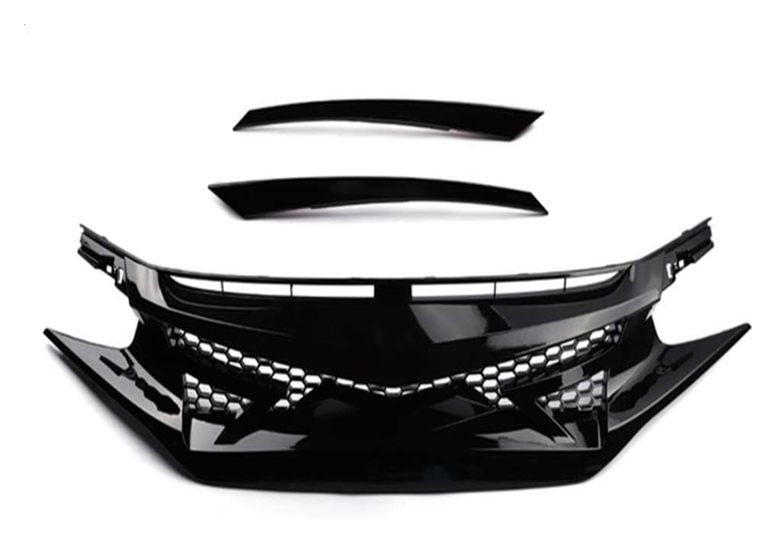 Stoßstangengrill Für Civic Für Si Für Typ Für R 2016-2021 Auto Obere Haube Mesh Grid Grille Front Stoßstange Grille Front Kühlergrills von VKVZGPRARW