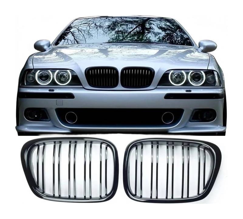 Stoßstangengrill Für E39 Für 5er-Serie 1995-2004 Frontstoßstangengrill Frontkühlergrill Auto-Fronthaubengrill Dual Line Grille von VKVZGPRARW