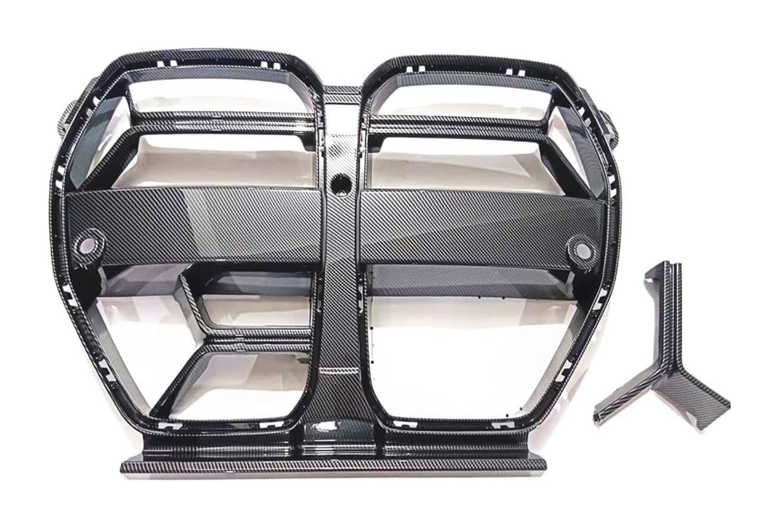 Stoßstangengrill Für M3 Für M4 2021 2022 2023 2024 Frontstoßstangengrill Frontkühlergrills Auto-Frontgrill Obere Haubenentlüftungsgitter(Carbon Fiber Look) von VKVZGPRARW