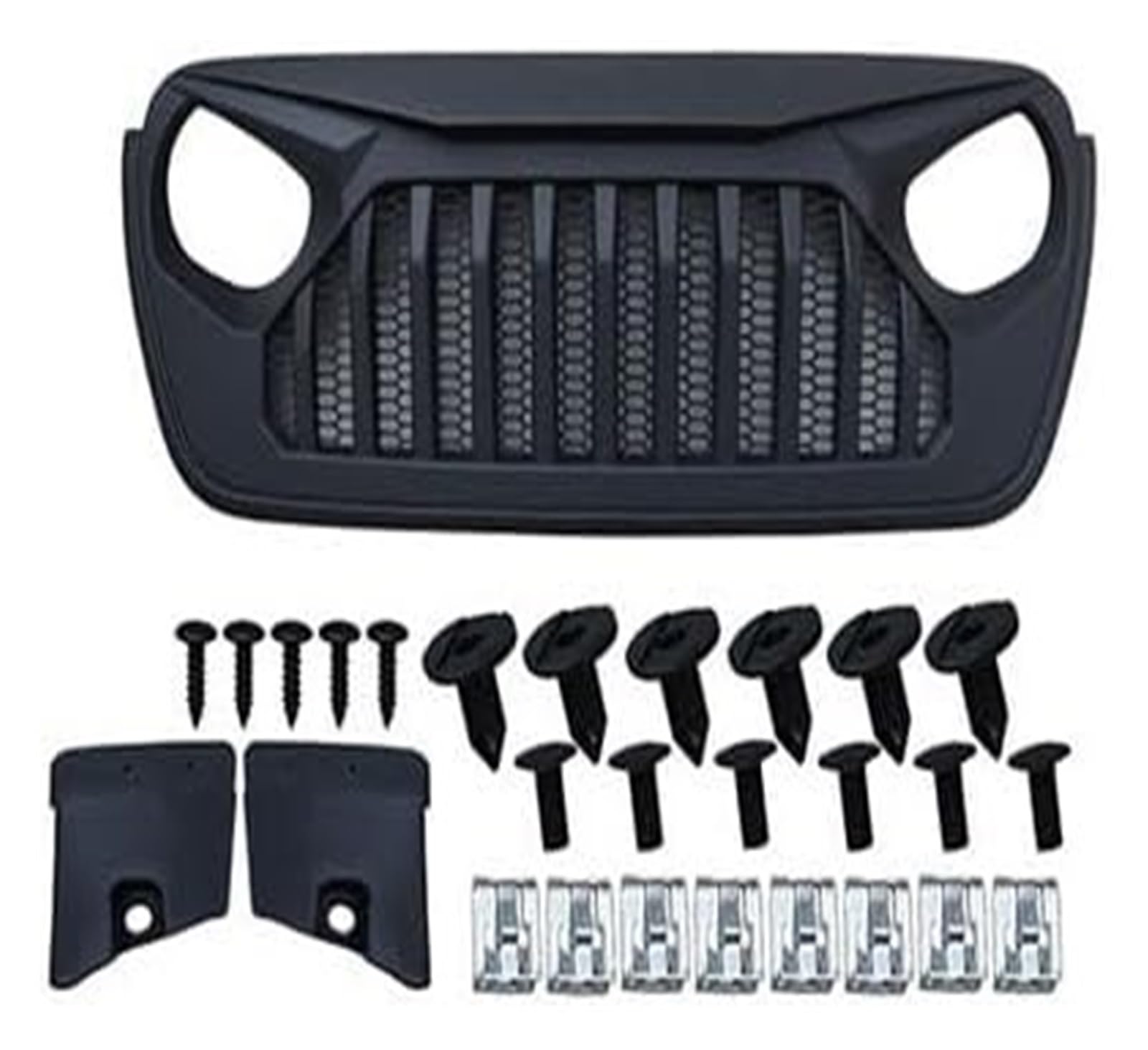 Stoßstangengrill Für Wrangler Für JL 2018 2019 2020 Frontstoßstangengrill Frontkühlergrills Auto Front Upper Hood Mesh Grille(Style B) von VKVZGPRARW