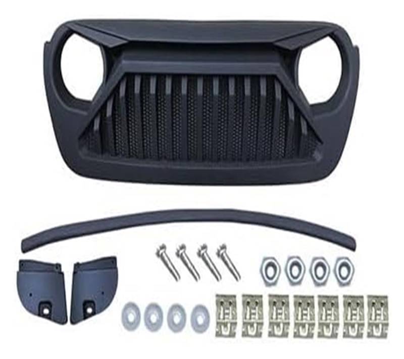 Stoßstangengrill Für Wrangler Für JL 2018 2019 2020 Frontstoßstangengrill Frontkühlergrills Auto Front Upper Hood Mesh Grille(Style C) von VKVZGPRARW