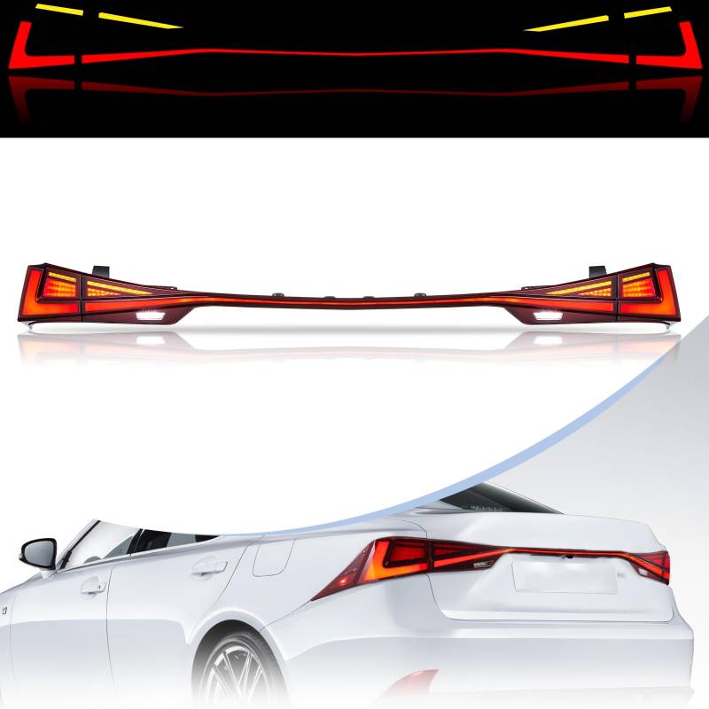 VLAND SHOP Rückleuchten passend für IS200t IS250 IS300 IS350 IS500 2014-2019, Kein E-Prüfzeichen, 1 Satz - Rot von VLAND