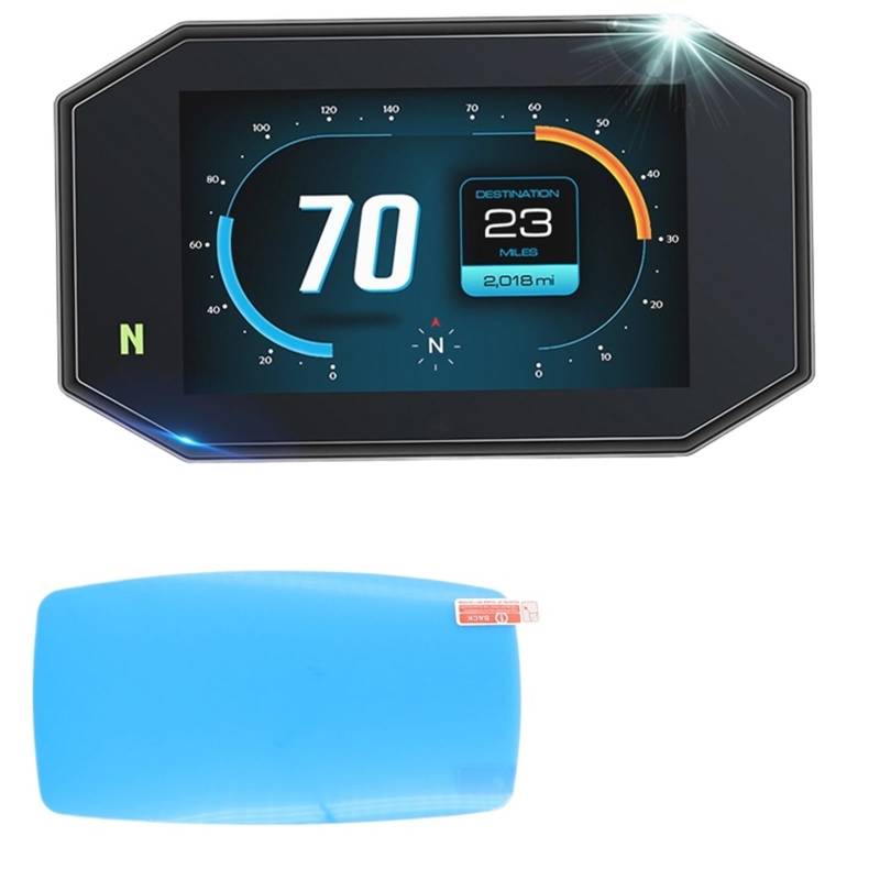 VLZUNO for Live Wire 2020 Motorrad Scratch Cluster Screen Dashboard Schutz Instrument Film Tacho Schutz Fil Armaturenbrett-Displayschutz(2SET) von VLZUNO