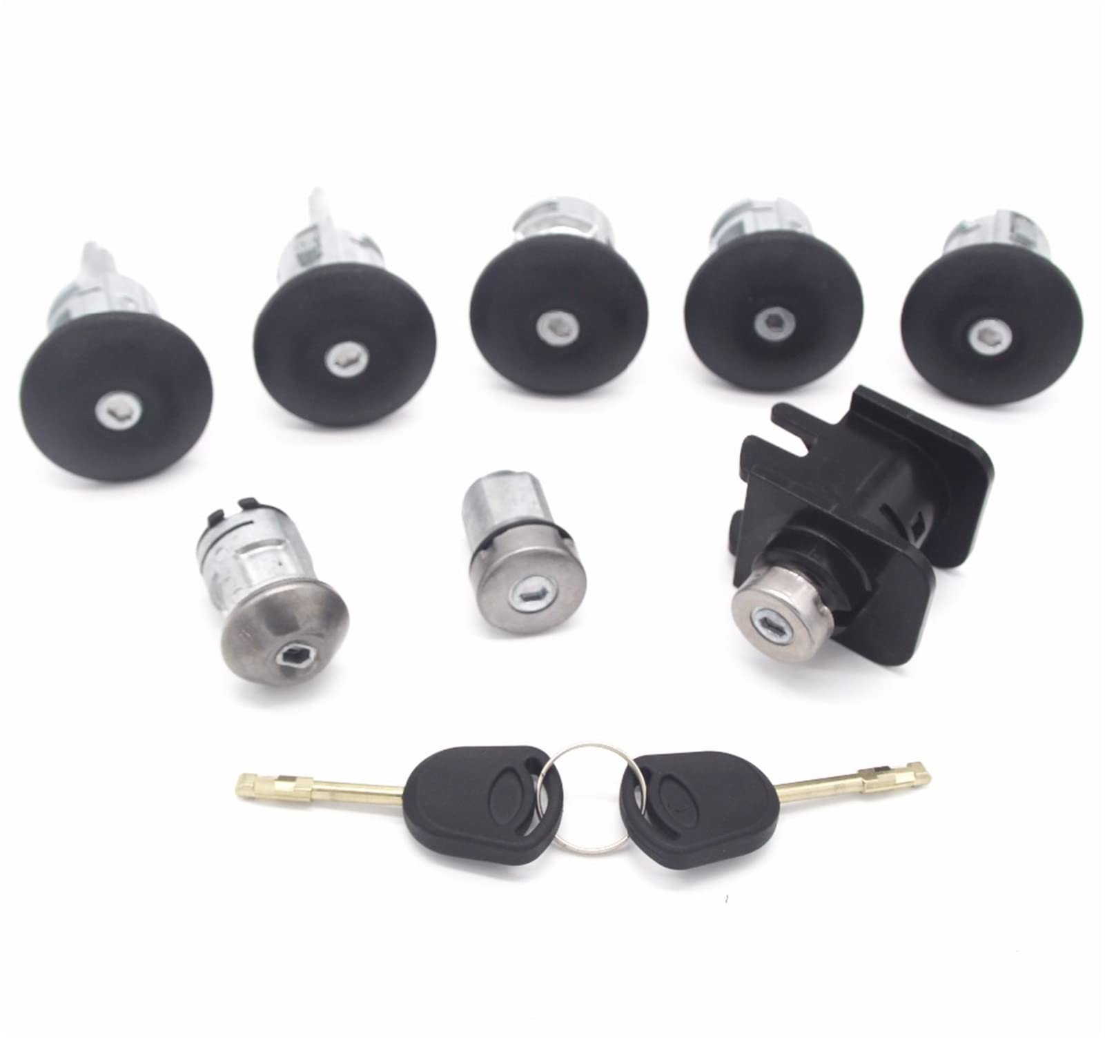 VMXGTF 8-teiliges Komplett-Vollschloss-Set, for Ford, Transit MK6 2000–2006 Reparatursatz für Autotürschlosszylinder von VMXGTF