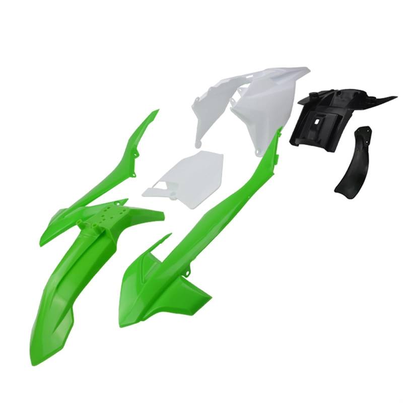 VMXGTF KT50 Motorrad Verkleidung Set Body Kit Kunststoff Kotflügel Kotflügel, for China KT 50 DB20 Senior JUNIOR, for Mini, Dirt Bike Fahrzeug-Kotflügelsatz(Green White) von VMXGTF