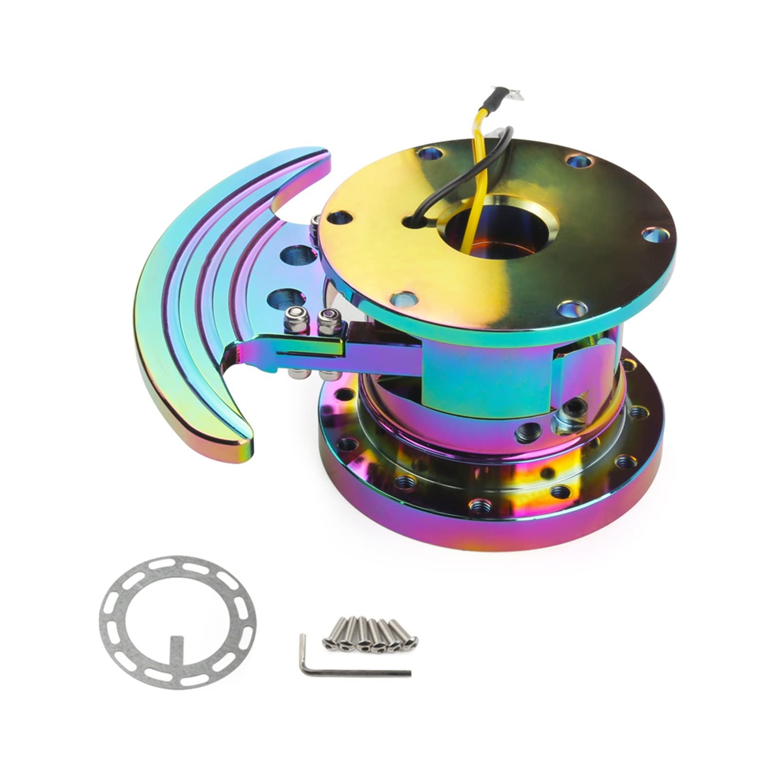 VMXGTF Lenkrad Schnell Hohe Tilt Racing Release Hub Kit Adapter Körper Abnehmbare Snap Off Boss Kit Lenkrad-Entriegelungsadapter(Colorful) von VMXGTF