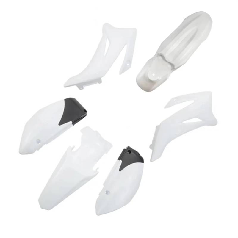 VMXGTF Motorrad TTR125 Kotflügel Verkleidung Körper Kunststoff Abdeckung Kit Set TTR125 Dirt Pit Bike Fahrzeug-Kotflügelsatz(All White) von VMXGTF