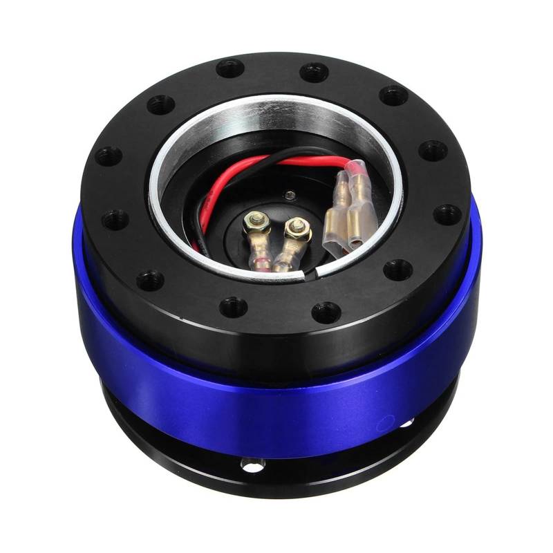 VMXGTF Universal Auto Auto Quick Release Lenkrad Snap Off Hub Adapter Boss Kit Aluminium 6 Loch Lenkrad-Entriegelungsadapter(Blue) von VMXGTF