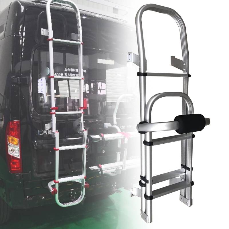 VNATWGOO Universale Rv-Leiter, Faltbare Leiter Aus Aluminiumlegierung, 182 cm Gerade AußEnleiter FüR Wohnmobile, FüR Wohnwagen, Wohnmobile von VNATWGOO