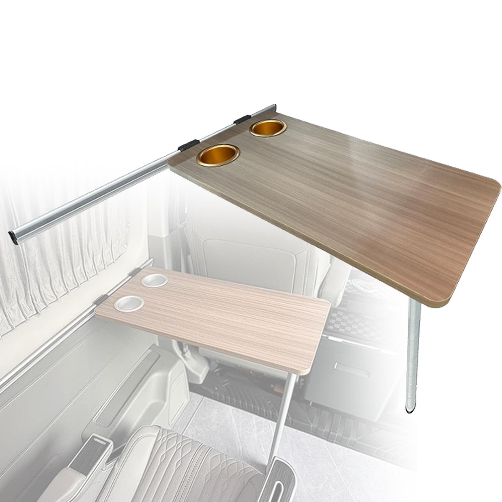 VNATWGOO Wohnmobil-Esstisch, 79 X 39 cm, Wandmontierter Tisch, Klappbarer Wandtisch, Zusammenklappbarer Tisch, Holztisch Aus Aluminiumlegierung, FüR Mpv, Wohnwagen, Boot, Yacht von VNATWGOO