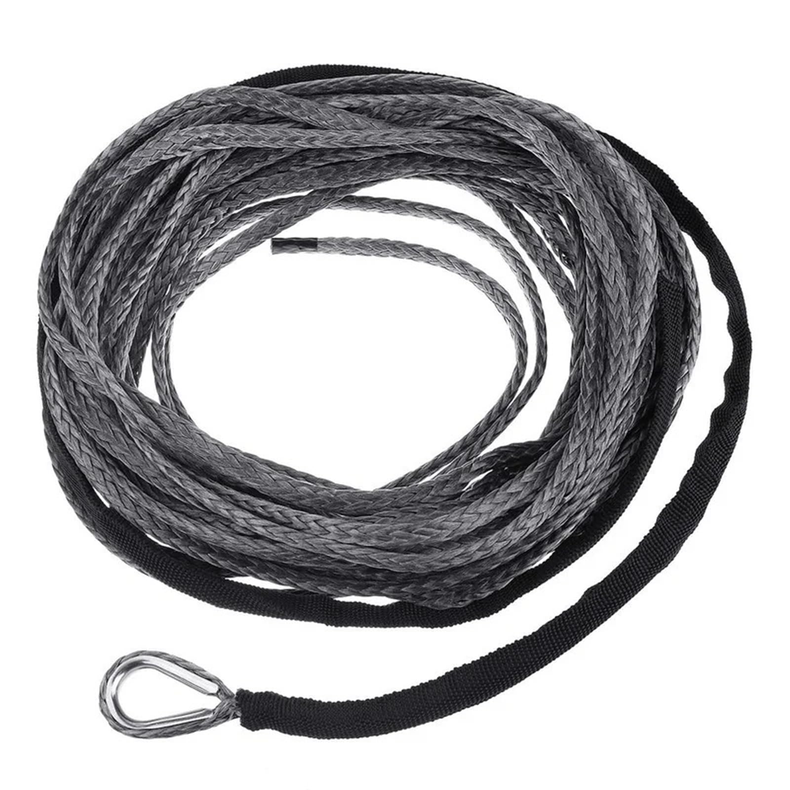 Synthetisches Windenseil-Kit 1/4''x50' LKW Boot Notfall Ersatz Auto Outdoor Zubehör Synthetische Winde Seil Kabel ATV UTV 7700lbs Abschleppseil Abschleppseil(Gray) von VNSMM