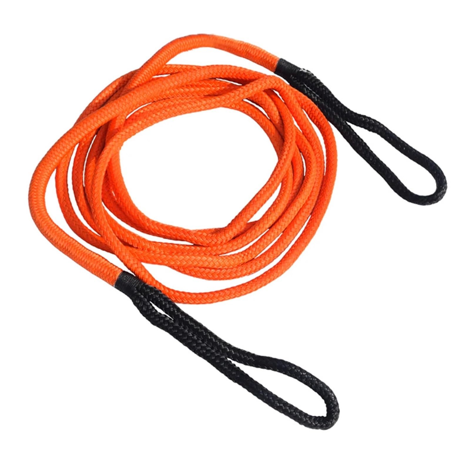 Synthetisches Windenseil-Kit 12 mm * 6 m (1/2 Zoll * 20 Fuß) BergungsseilDoppelt geflochtenes kinetisches Nylonseil Abschleppseil(Orange) von VNSMM