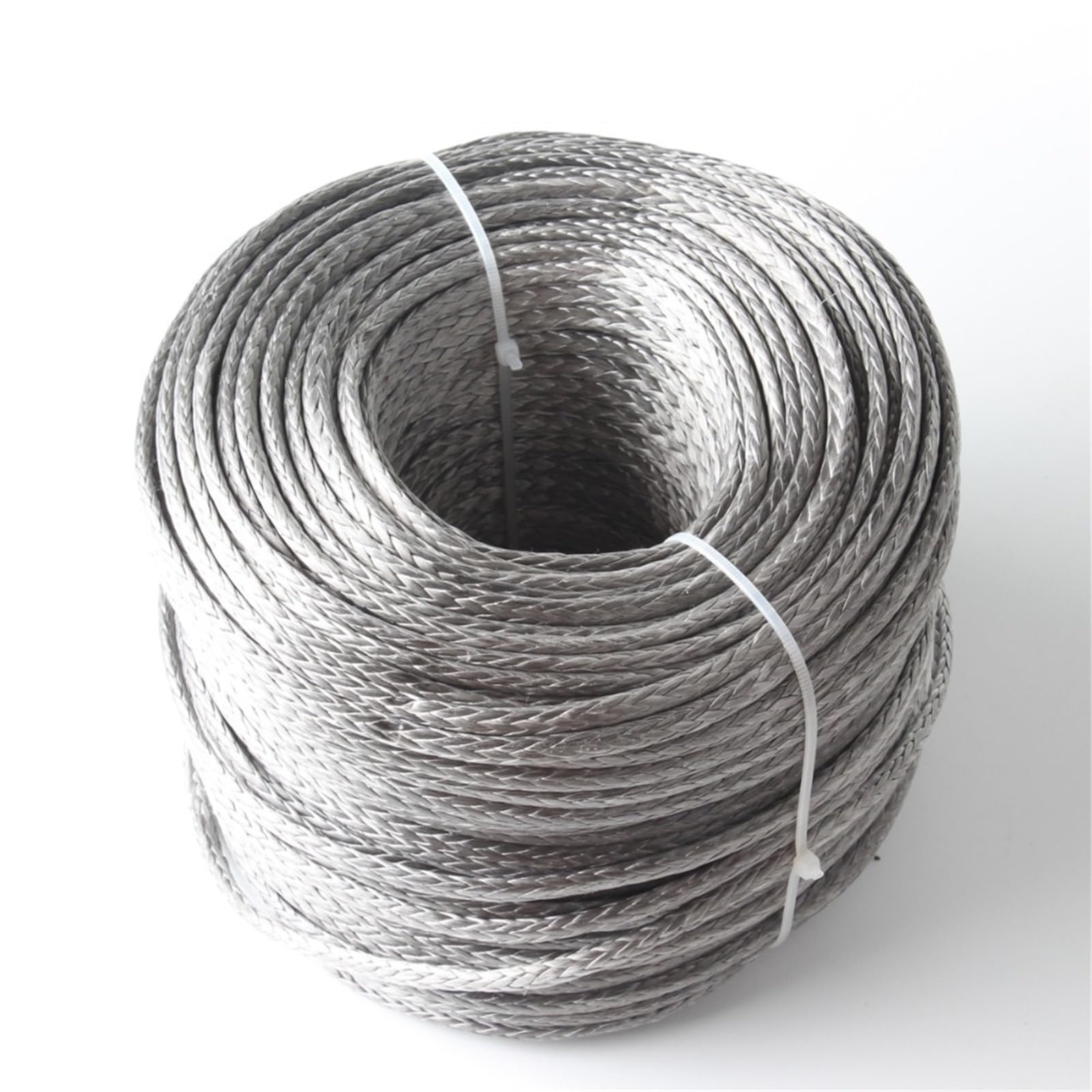 Synthetisches Windenseil-Kit 200 m 6 mm 12 Webarten Hohlgeflecht Marine Windenschleppseil Abschleppseil(Gray) von VNSMM