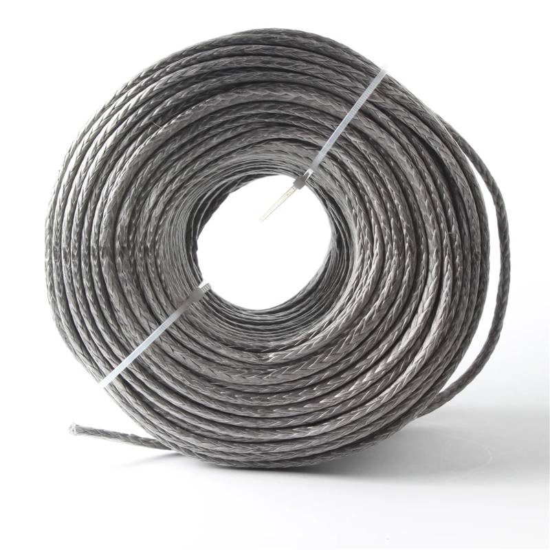 Synthetisches Windenseil-Kit 500 m 5 mm 2300 kg hohlgeflochtenes Windenschleppseil Abschleppseil(500m Gray) von VNSMM