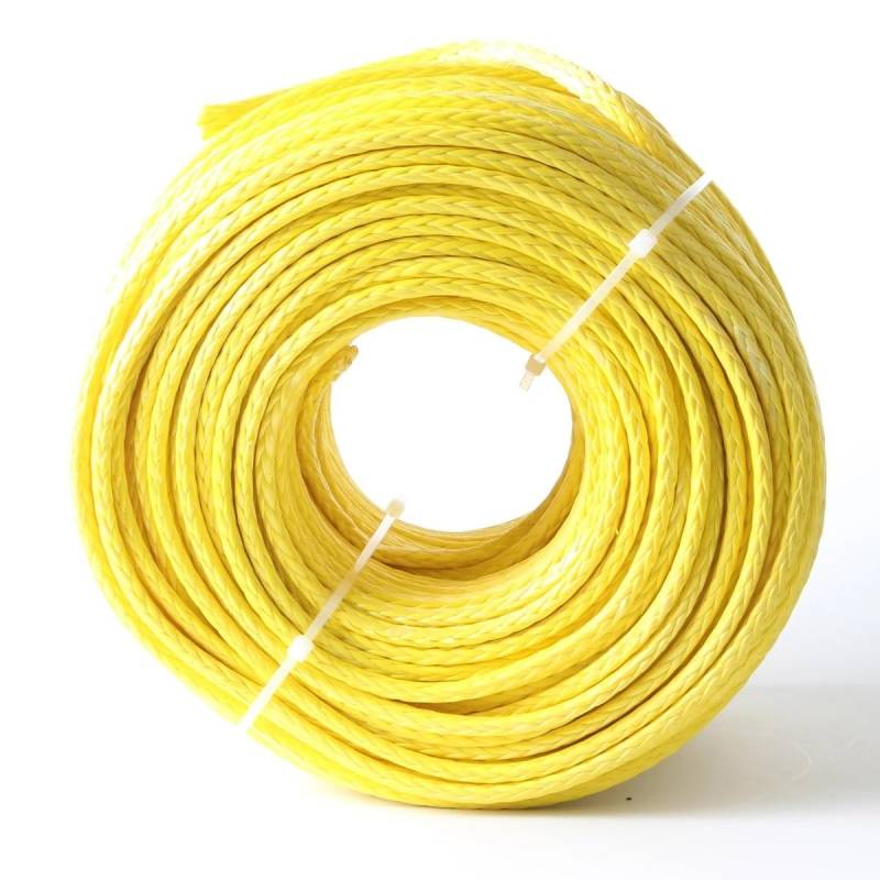 Synthetisches Windenseil-Kit 500 m 5 mm 2300 kg hohlgeflochtenes Windenschleppseil Abschleppseil(500m Yellow) von VNSMM