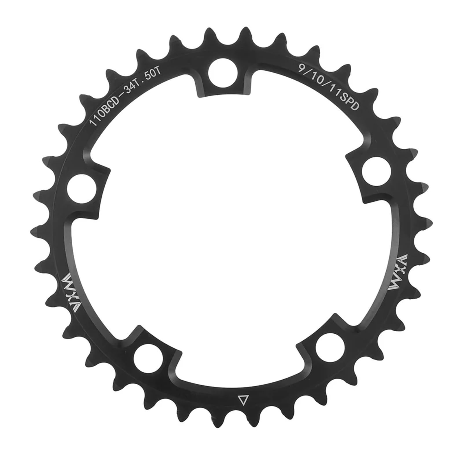 VNSMM Bremssattel 110BCD Power Die Disc 35/50T 36T/52T 39/53T Folding Auto Doppel Disc Fahrrad zubehör Y Teile Auto Bremskolben(34T Sheet) von VNSMM