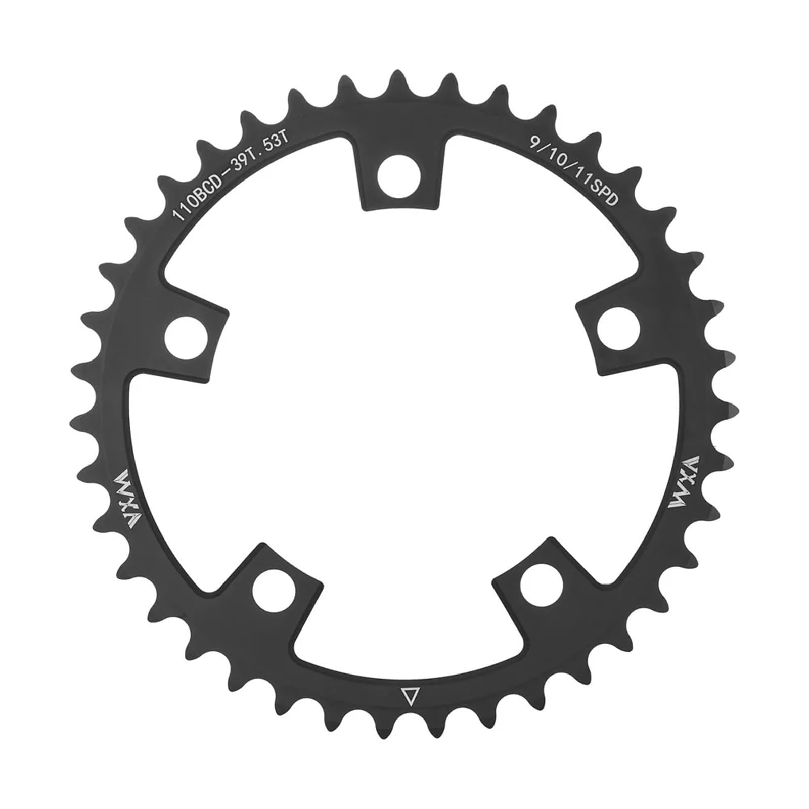 VNSMM Bremssattel 110BCD Power Die Disc 35/50T 36T/52T 39/53T Folding Auto Doppel Disc Fahrrad zubehör Y Teile Auto Bremskolben(39T Sheet) von VNSMM