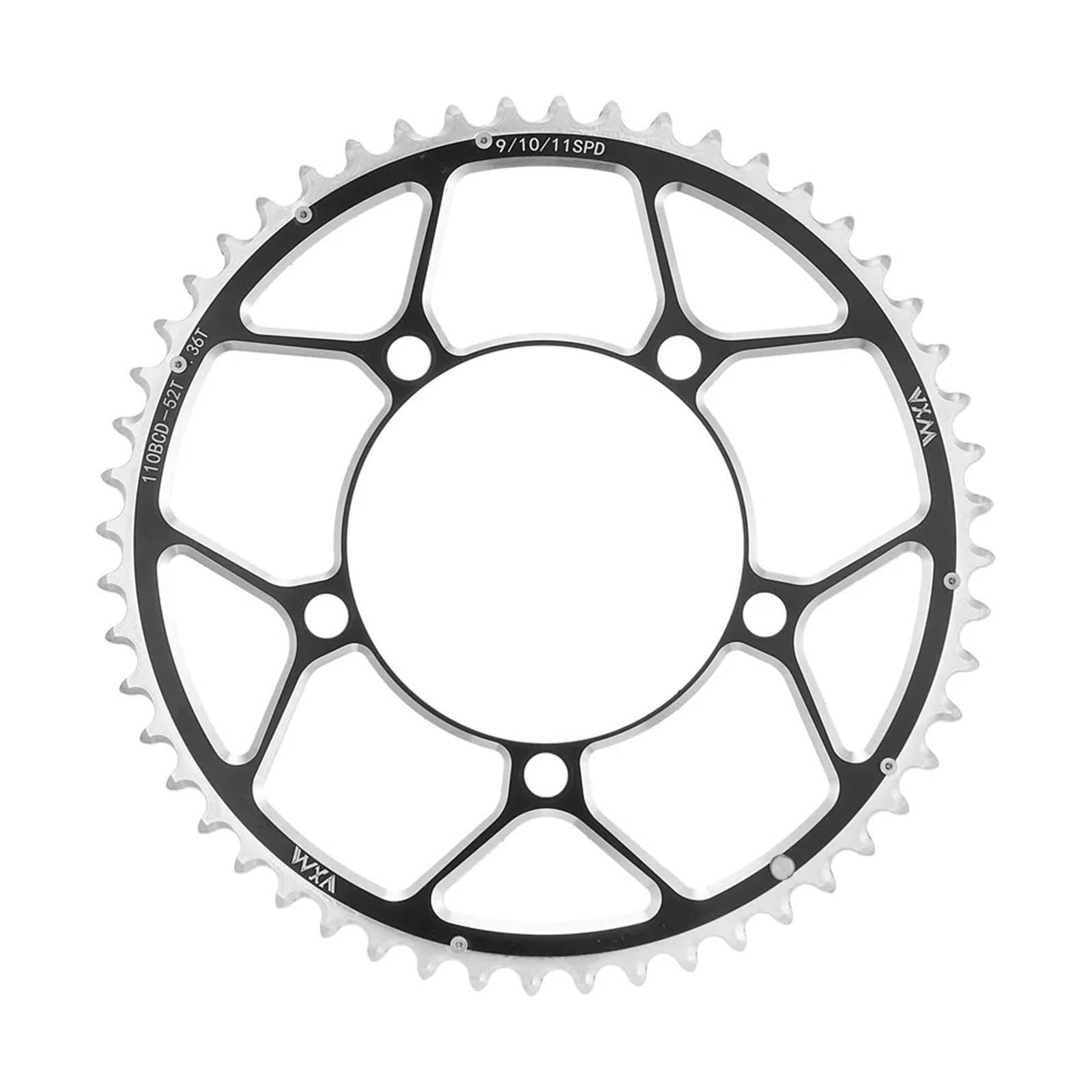 VNSMM Bremssattel 110BCD Power Die Disc 35/50T 36T/52T 39/53T Folding Auto Doppel Disc Fahrrad zubehör Y Teile Auto Bremskolben(52T Sheet) von VNSMM