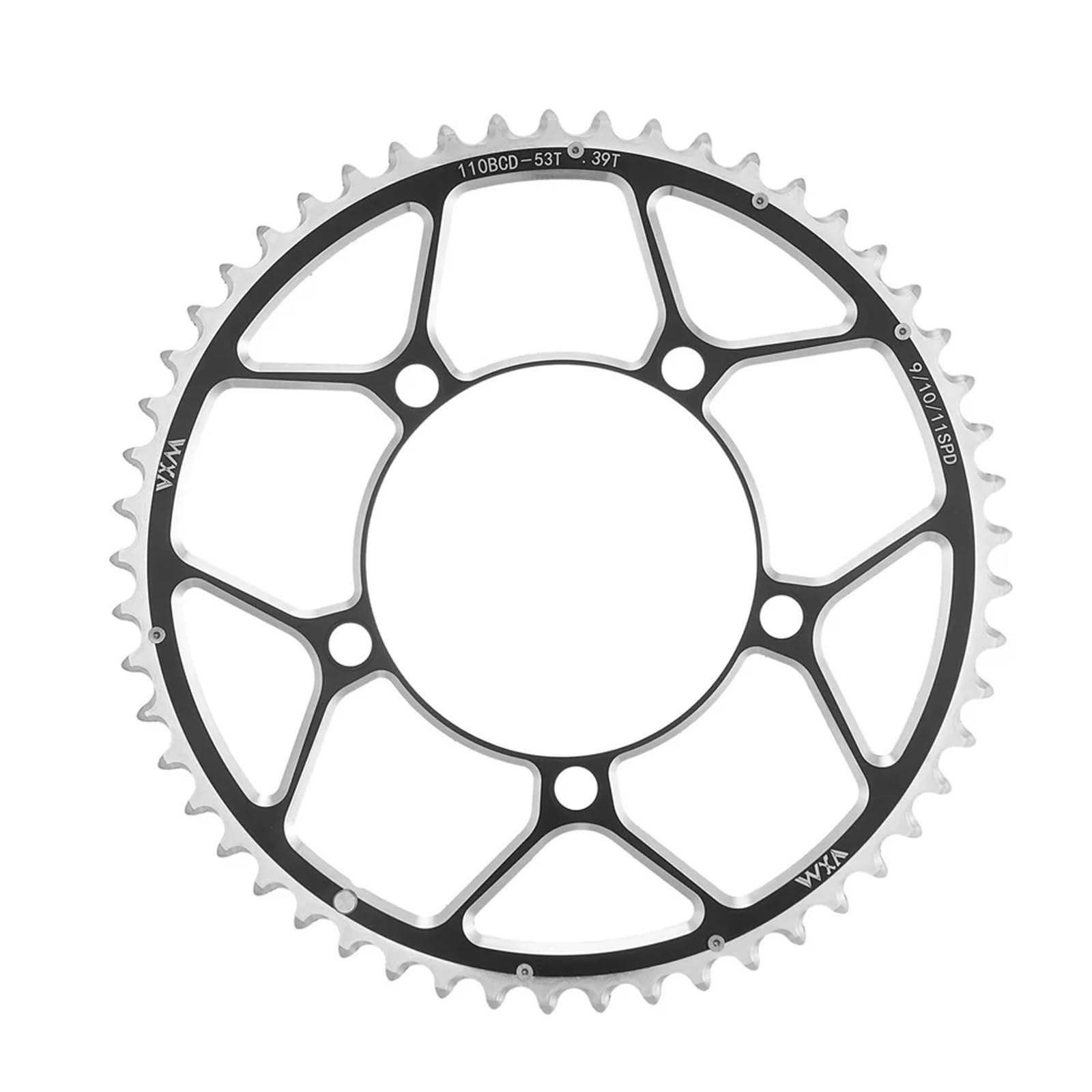 VNSMM Bremssattel 110BCD Power Die Disc 35/50T 36T/52T 39/53T Folding Auto Doppel Disc Fahrrad zubehör Y Teile Auto Bremskolben(53T Sheet) von VNSMM