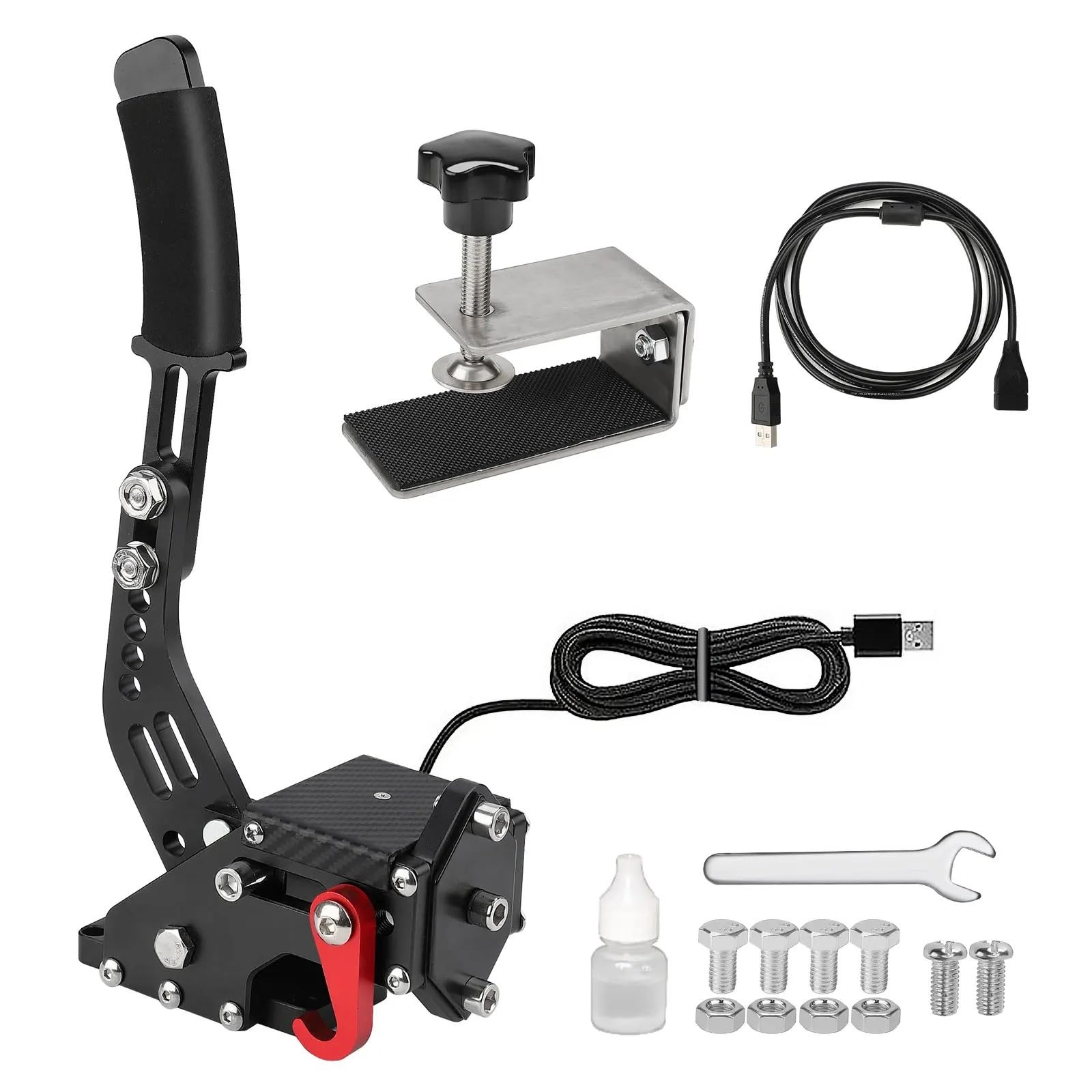 VNSMM Bremssattel Für Rally G29/G27/G25 USB Fit ForLogitechBrake System Handbremse/Drift Adapter Board Für PC Halle Sensor SIM300 T500 Auto Bremskolben(Black with Clip) von VNSMM