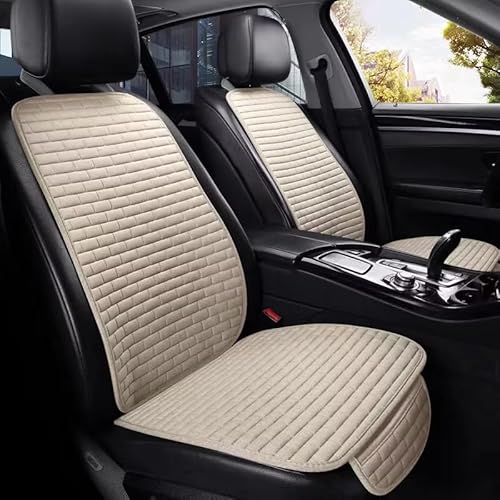 VNUNMALC Auto Sitzkissen Sets Für Mercedes CL 2006-2013 C216, 5-Sitzer Sitzbezüge Sitzauflagen, Allwetter Bequemer Atmungsaktiv rutschfest Schonbezüge Zubehör,D/Beige von VNUNMALC