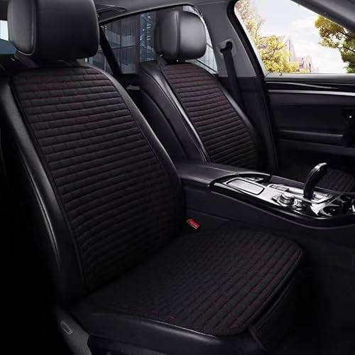 VNUNMALC Auto Sitzkissen Sets Für Volvo XC40 XC60 XC70 XC90 5seats 2007-2023, 5-Sitzer Sitzbezüge Sitzauflagen, Allwetter Bequemer Atmungsaktiv rutschfest Schonbezüge Zubehör,C/Black-Red von VNUNMALC