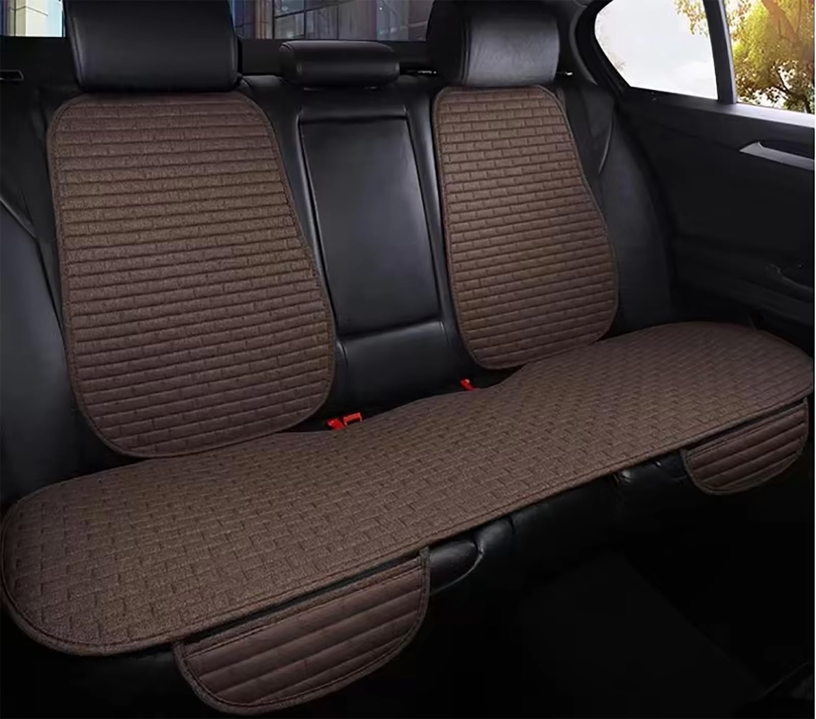 VNUNMALC Auto Sitzkissen Sets Für Vw Golf 1997-2024 5seats, 5-Sitzer Sitzbezüge Sitzauflagen, Allwetter Bequemer Atmungsaktiv rutschfest Schonbezüge Zubehör,E/Coffee von VNUNMALC