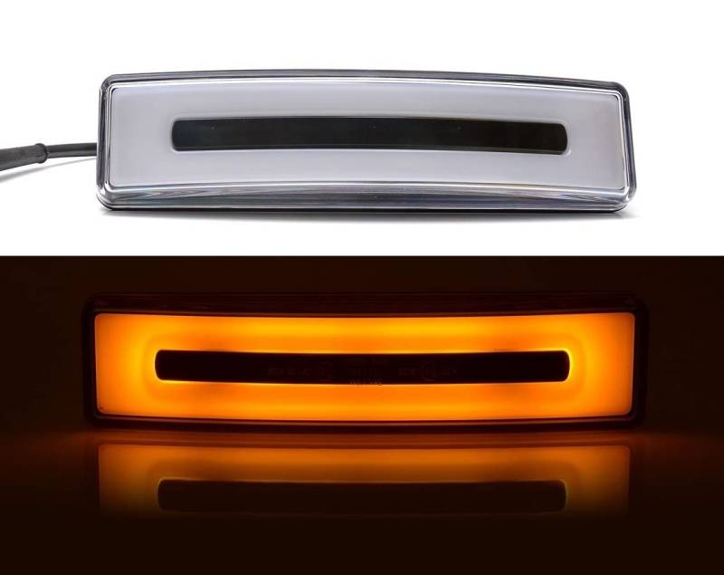 2 x LED-Frontscheinwerfer, Orange, Dachbeleuchtung, Sonnenvisier, für Scania 24 V, E-Prüfzeichen von VNVIS