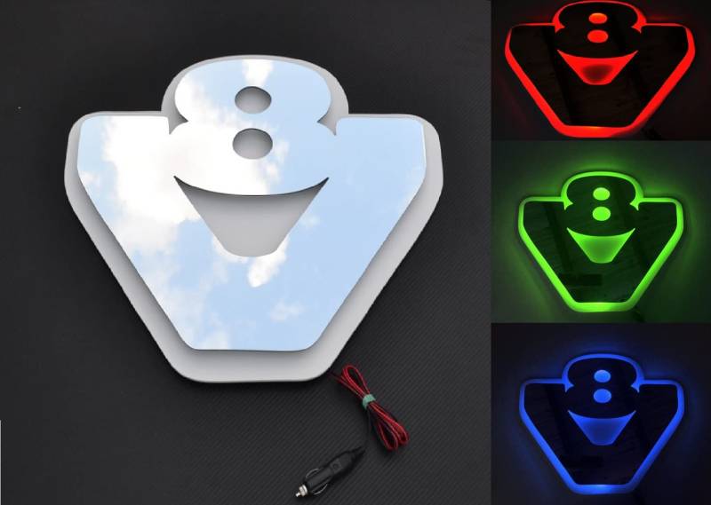 VNVIS Schild V8 Innenräumung RGB LED Kabel für Scania LKW und LKW Fahrer (540 x 460 mm) von VNVIS