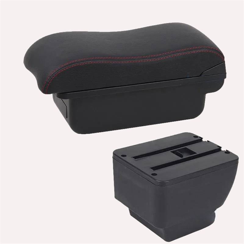 Auto armlehne Für Mazda 2 Armlehne Für Demio Auto Armlehne Box Retrofit Teile Lagerung Box Auto Zubehör Innen Teile Details(C1 Black RED NO USB) von VNXWHKGN